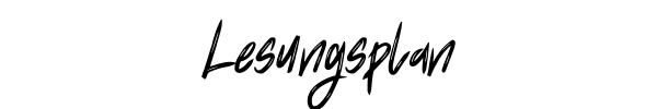 Lesungsplan